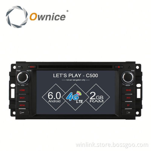 Ownice 4 core Android 6.0 car DVD GPS for Dodge RAM 1500/2500/3500 Built in 4G LTE 2G RAM Support steering wheel